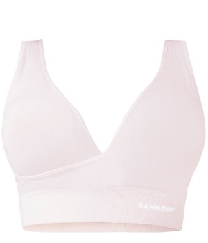 SANKOM Classic Holdningskorrigerende BH i �kologisk Bomuld, R�hvid/Ivory