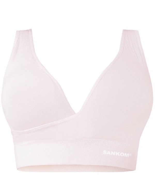 SANKOM Classic Holdningskorrigerende BH i kologisk Bomuld, Rhvid/Ivory
