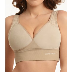 SANKOM Classic Holdningskorrigerende BH, Komfort Sand/Nude