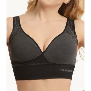 SANKOM Classic Holdningskorrigerende BH, Komfort Sort