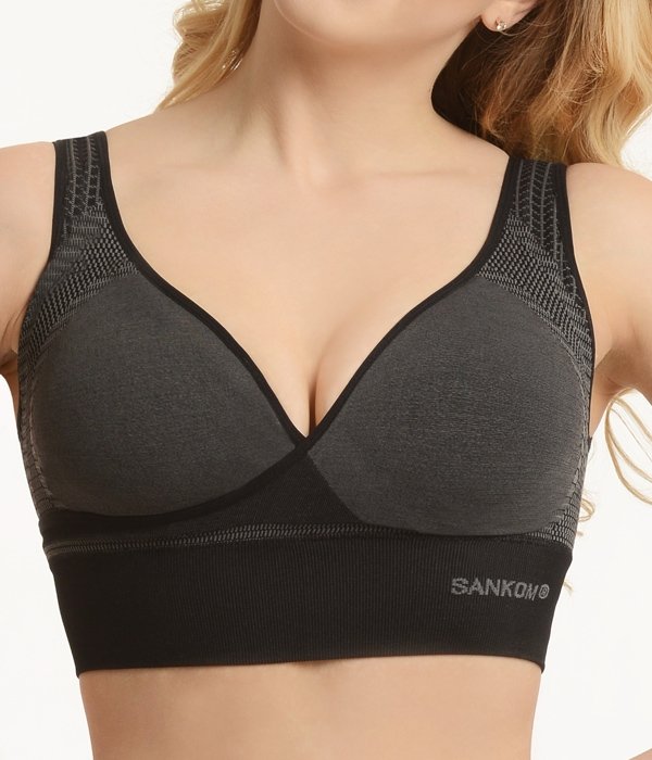 SANKOM Classic Holdningskorrigerende BH, Komfort Sort