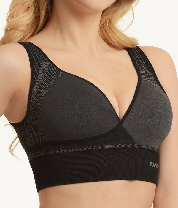 SANKOM Classic Holdningskorrigerende BH, Komfort Sort
